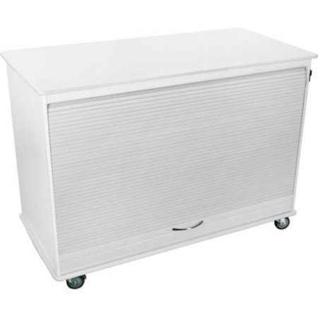 TRIPPNT White Medium Polyethylene Mobile Lab Cabinet, 48inW x 24inD x 35inH 50592